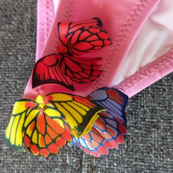CLEARANCE!!! MOLO Naja - Fuchsia Pink - Pink UV bikini with attached butterflies - Picture 4 of 11